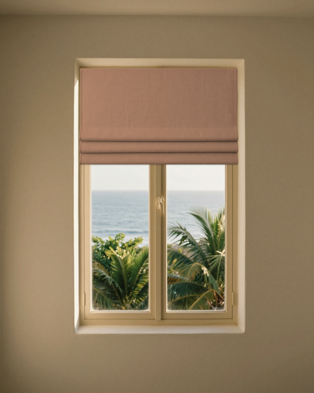 flat-roman-shade — clay · locked window scene v7