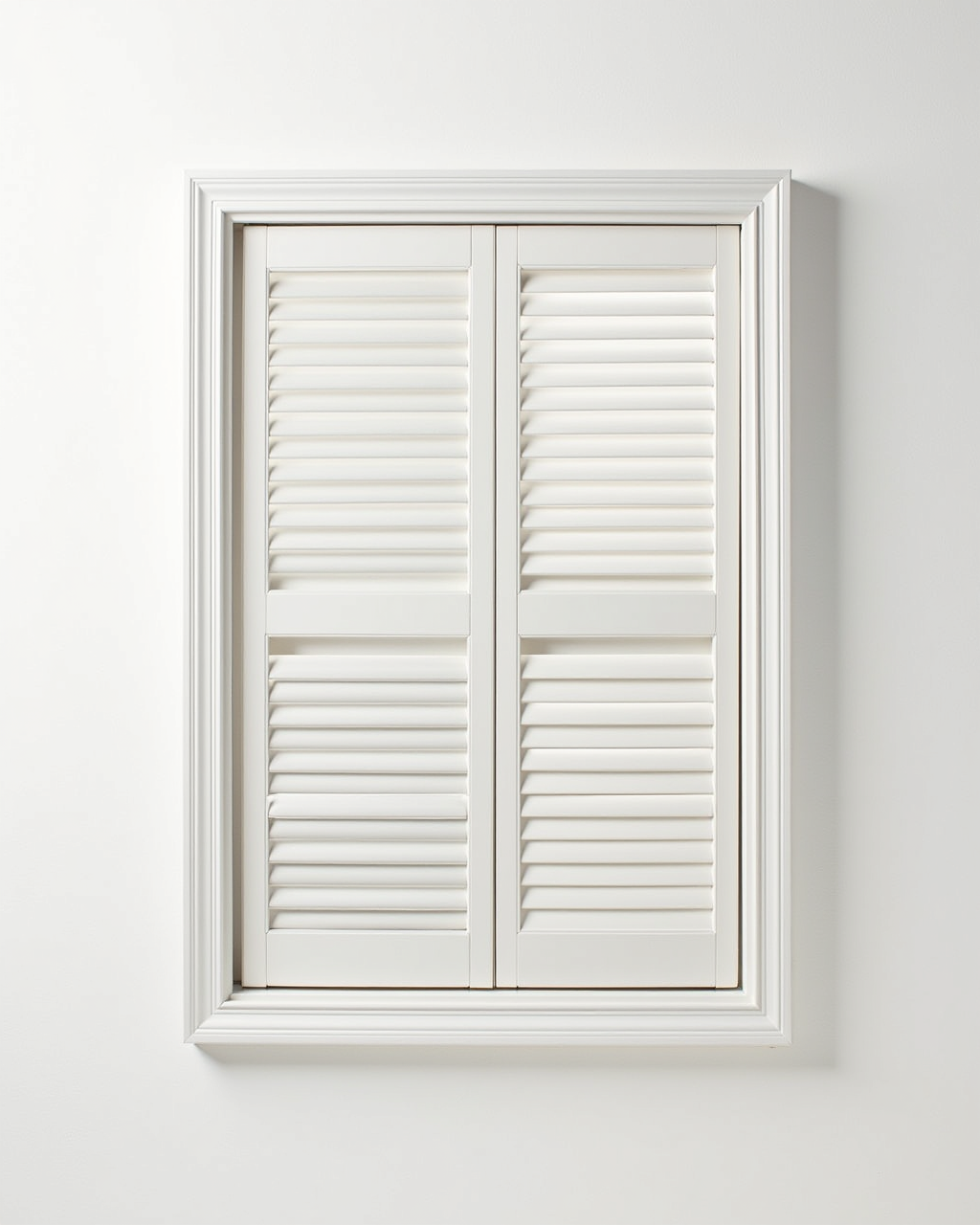 Tier on tier plantation shutter flat product view