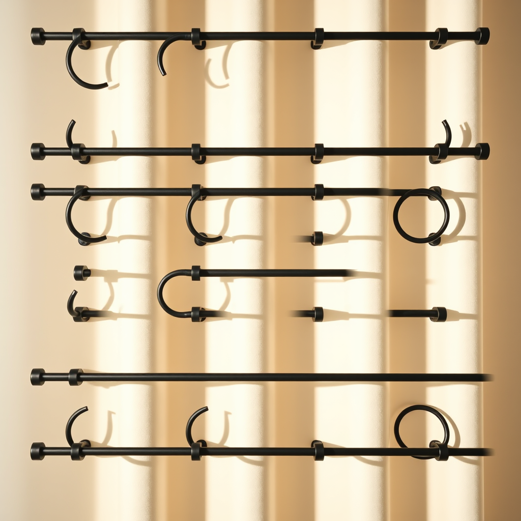 Curtain Rod Rings — 16 Pack