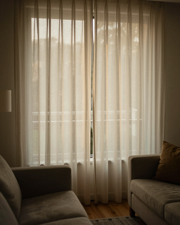 Ripplefold linen – Flax, living room