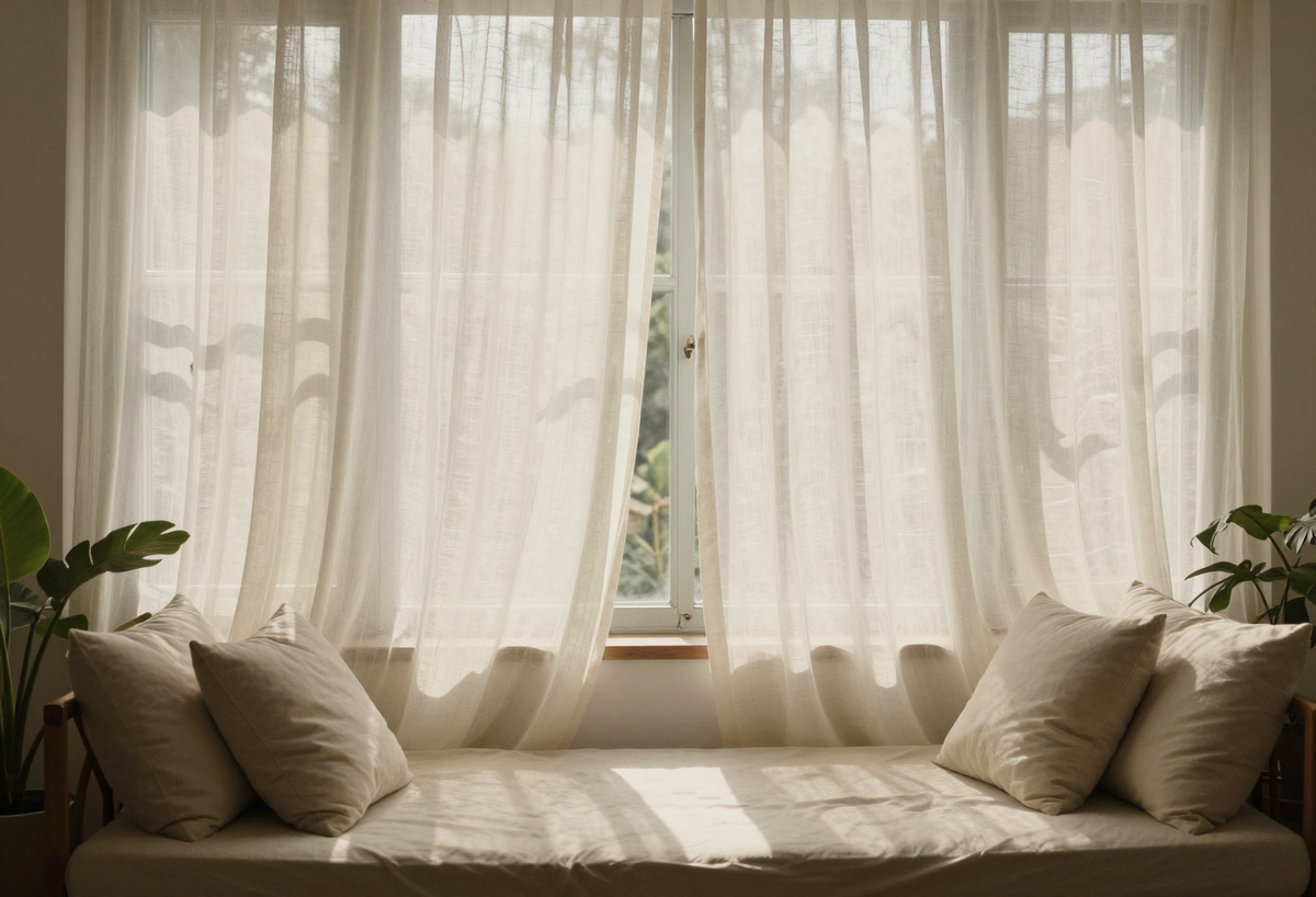 Room scene — The Cloud Sheer styled in a full space