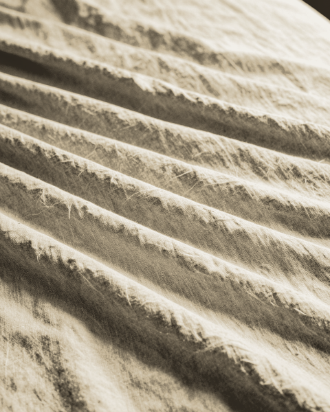 The Coastal Weave — Flax fabric swatch