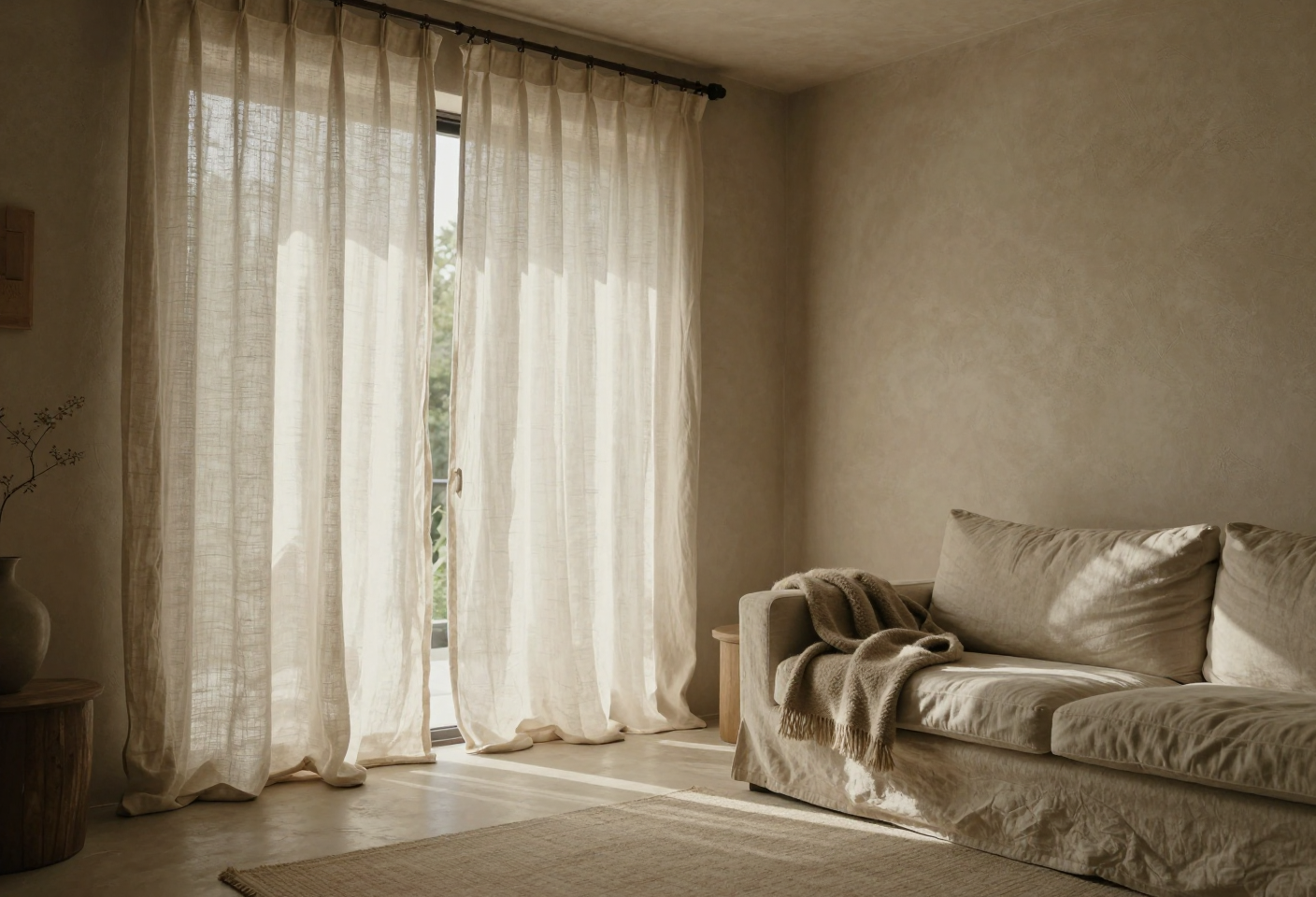 Room scene — The Evening Linen styled in a full space