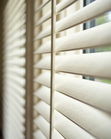 Plantation shutter louver detail closeup