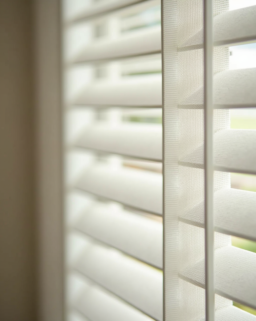 Tier on tier shutter panel detail closeup