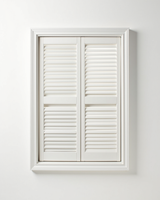 Tier on tier plantation shutter flat product view