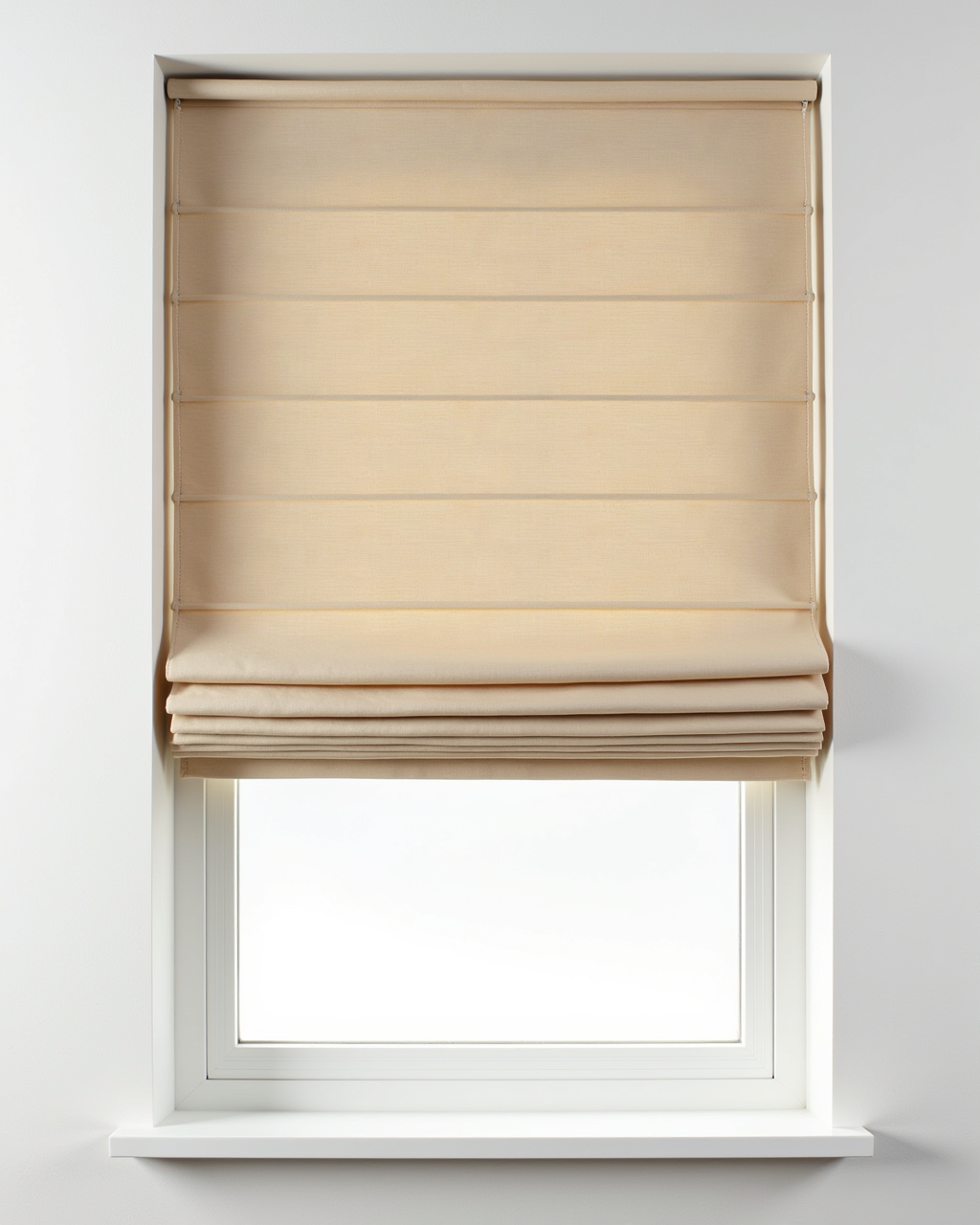 Pleated roman shade flat product view