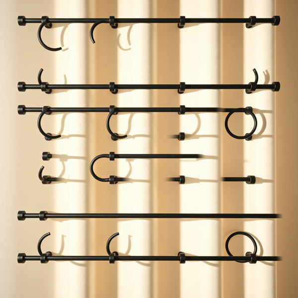 Curtain Rod Rings — 16 Pack
