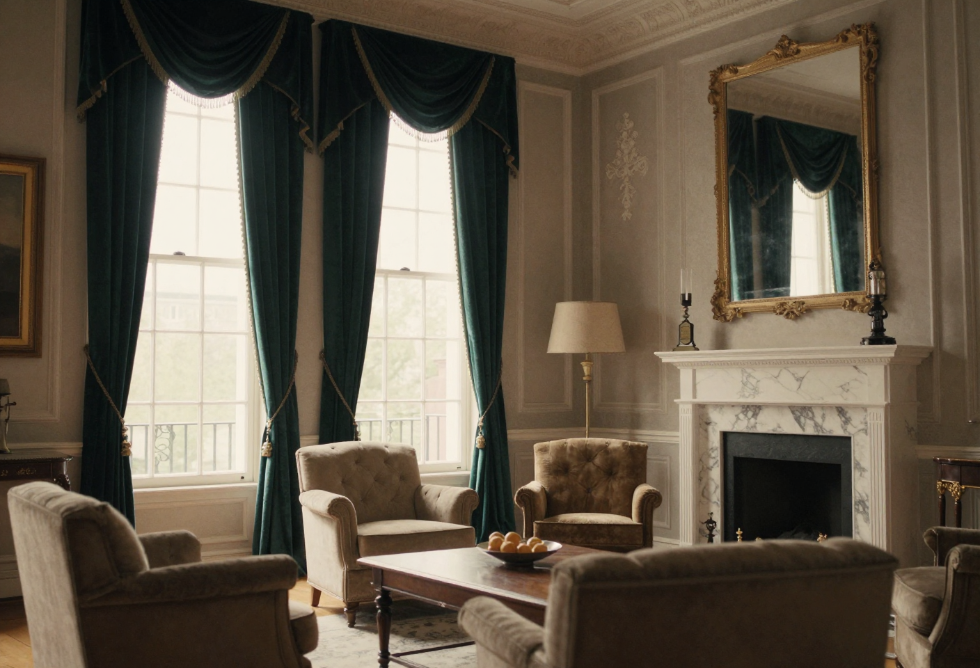 Room scene — The Supreme Velvet styled in a full space