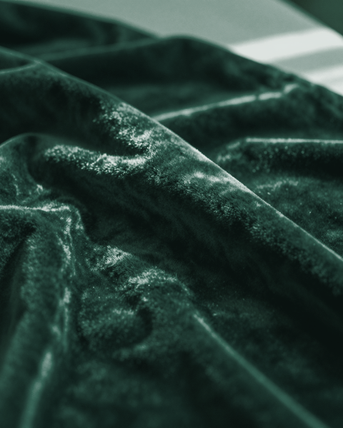 The Velour — Emerald fabric swatch
