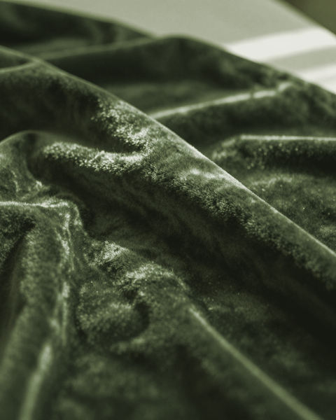 The Velour — Moss fabric swatch