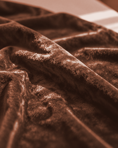 The Velour — Rust fabric swatch