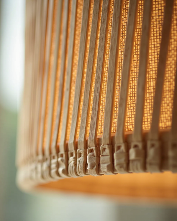 Matchstick weave texture detail closeup